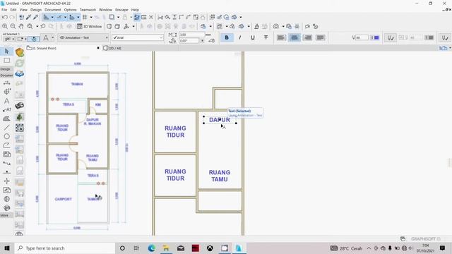 CARA PALING MUDAH MEMBUAT DENAH RUMAH DENGAN ARCHICAD #pemula #archicad смотреть онлайн