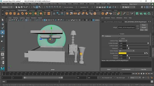 BASIC 3D BED SETUP CREAT IN AUTODESK MAYA 2018 смотреть онлайн