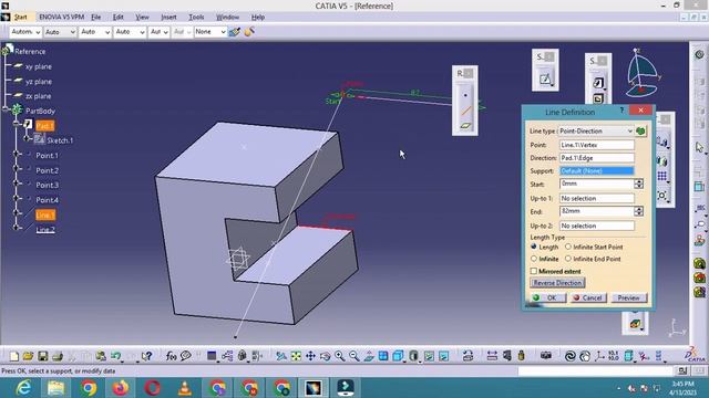 Reference Elements ( Planes | Lines | Point |CATIA | 3D Modeling | Part Design | Machine Drawing) смотреть онлайн
