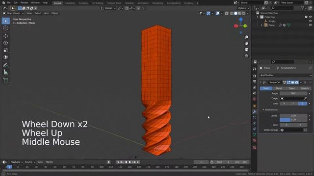 How To Use The Simple Deform Modifier | Blender 2.92 Tutorial смотреть онлайн