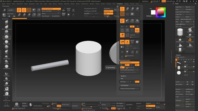 How to use Radial Symmetry in ZBrush tutorial смотреть онлайн