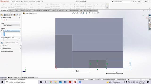 16. Pieza 11/24 SOLIDWORKS 2021 смотреть онлайн