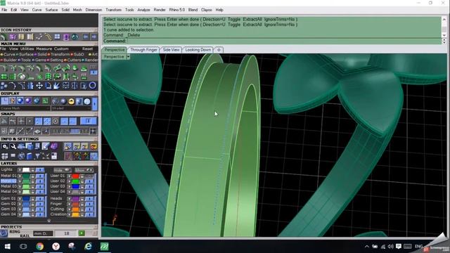 Ring with Matrix Gemvision9 Parti3 #gemvision9 #matrix9 #ring #tutorial #rhinoceros #rhino5 #rhino смотреть онлайн