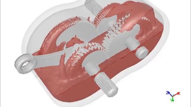 Simulation of oil Splash in a gearbox смотреть онлайн