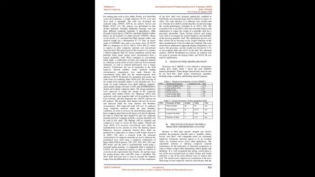 A Composite Propeller Shaft Analysis Using Ansys Software