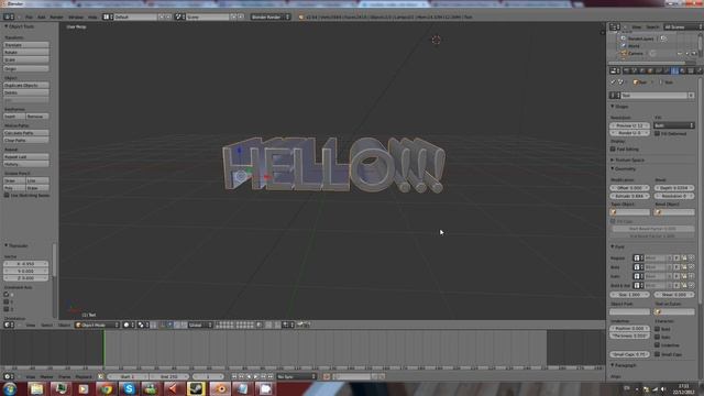 Blender tutorial: converting text to a mesh (2.6+) смотреть онлайн