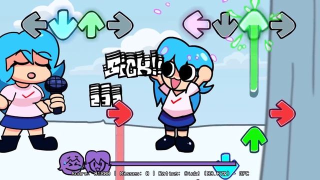 Friday Night Funkin' Sky VS Ski + Cutscenes (FNF Mod/Hard) (FanGirl Mod/Pow Sky)
