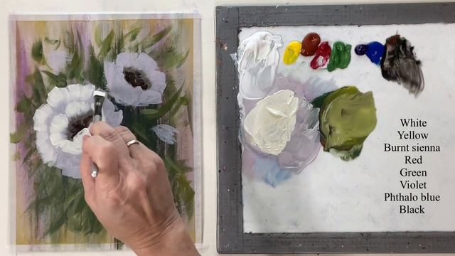 Beginner soft floral acrylic painting | ghost petals | step by step instructions смотреть онлайн