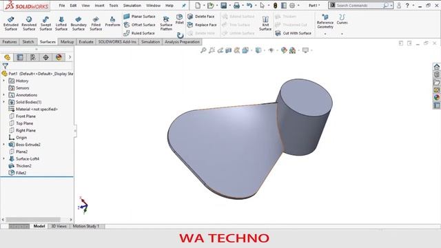 Propeller Solid works 3D Model | Exercise No. 22 l Surface | Circular Pattern смотреть онлайн