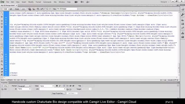 Coding Chaturbate Bio design part 3 смотреть онлайн