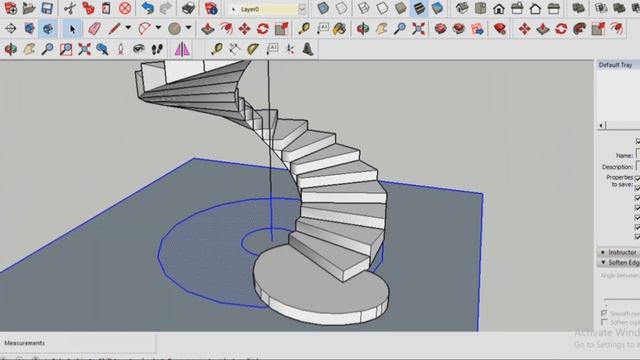 SPIRAL STAIR MODELING IN SKETCHUP 1/No plug-in used смотреть онлайн