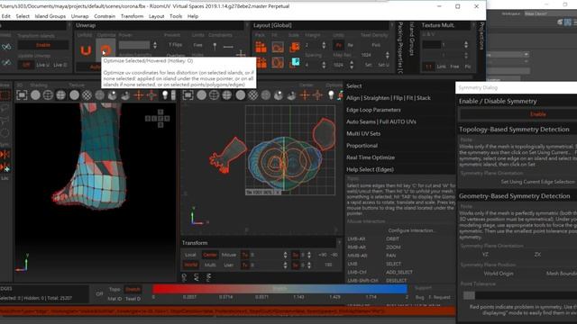 RizomUV Virtual Space