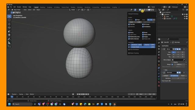 How to un-subdivide in Blender 3.6 Tutorial смотреть онлайн