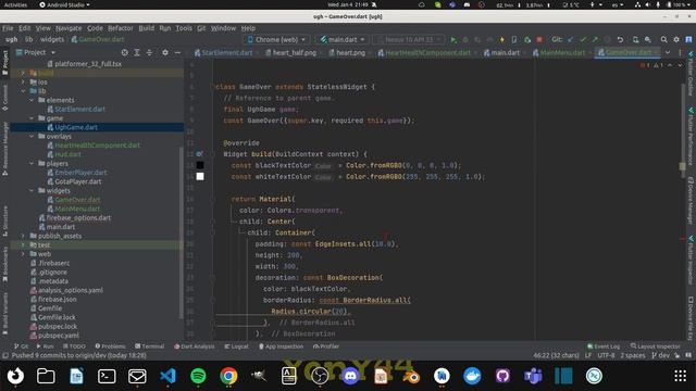 Flutter Épico: Desarrollo Videojuego Plataforma 19 – Main Menu + Game Over смотреть онлайн