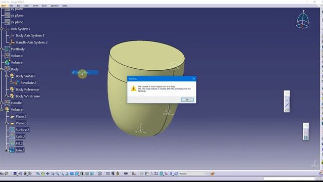 CATIA Surface Modeling - Coffee Mug Part Four смотреть онлайн