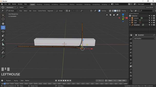 Bending Object By Curve Modifier In Blender 2.83. Blender 2.83 Basic Tutorial 2019 смотреть онлайн