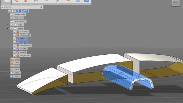 3D Print 4 Data Transfer and Shelling with Fusion 360 смотреть онлайн