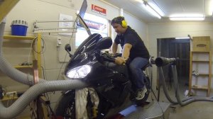 Kawasaki ZX10R (2004/2005) Dyno Run (GoPro Hero 3)