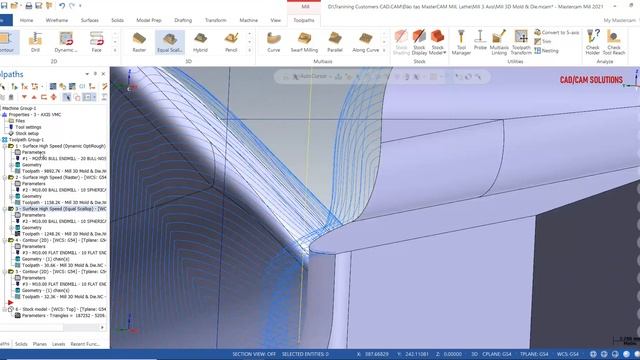 MasterCAM 2021 Tutorial #102 | How to creater Mill 3D Toolpath Mold & Die смотреть онлайн