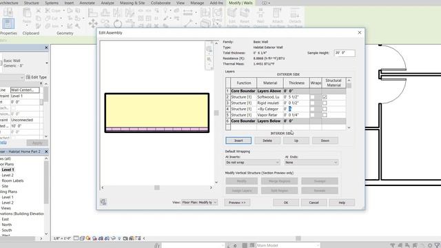 Autodesk Revit 2018 Tutorial #4 - Exterior Wall Material Design - Habitat Home Design смотреть онлайн