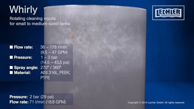 Lechler Series 569 Stainless Steel Whirly - Tank Cleaning смотреть онлайн