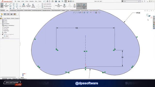 SOLIDWORKS - Power Surfacing cz. II | DPS Software Live смотреть онлайн