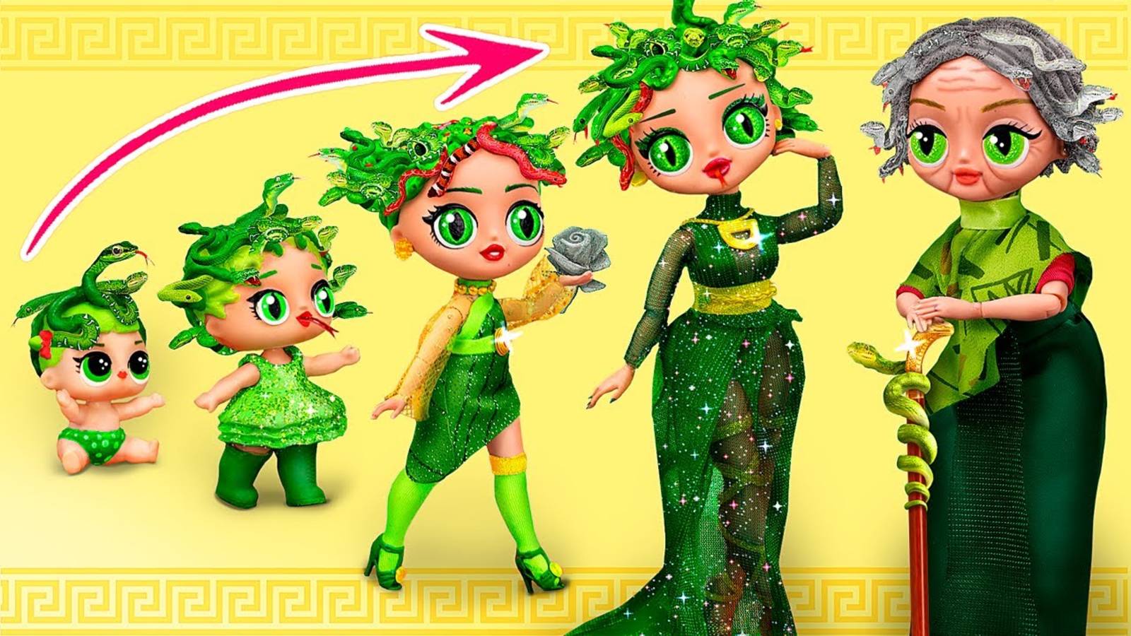 Медуза Горгона растёт! 10 идей для кукол ЛОЛ Сюрприз смотреть онлайн