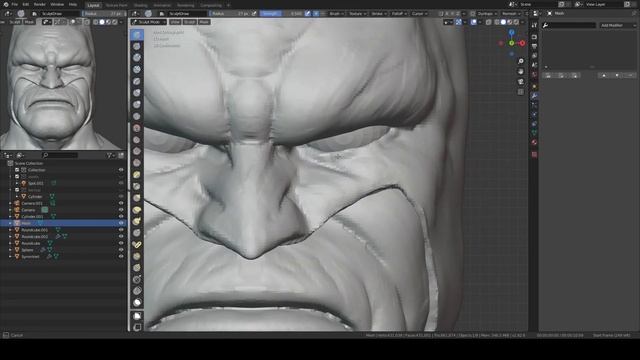 Batman Sculpting in Blender 2.8 смотреть онлайн