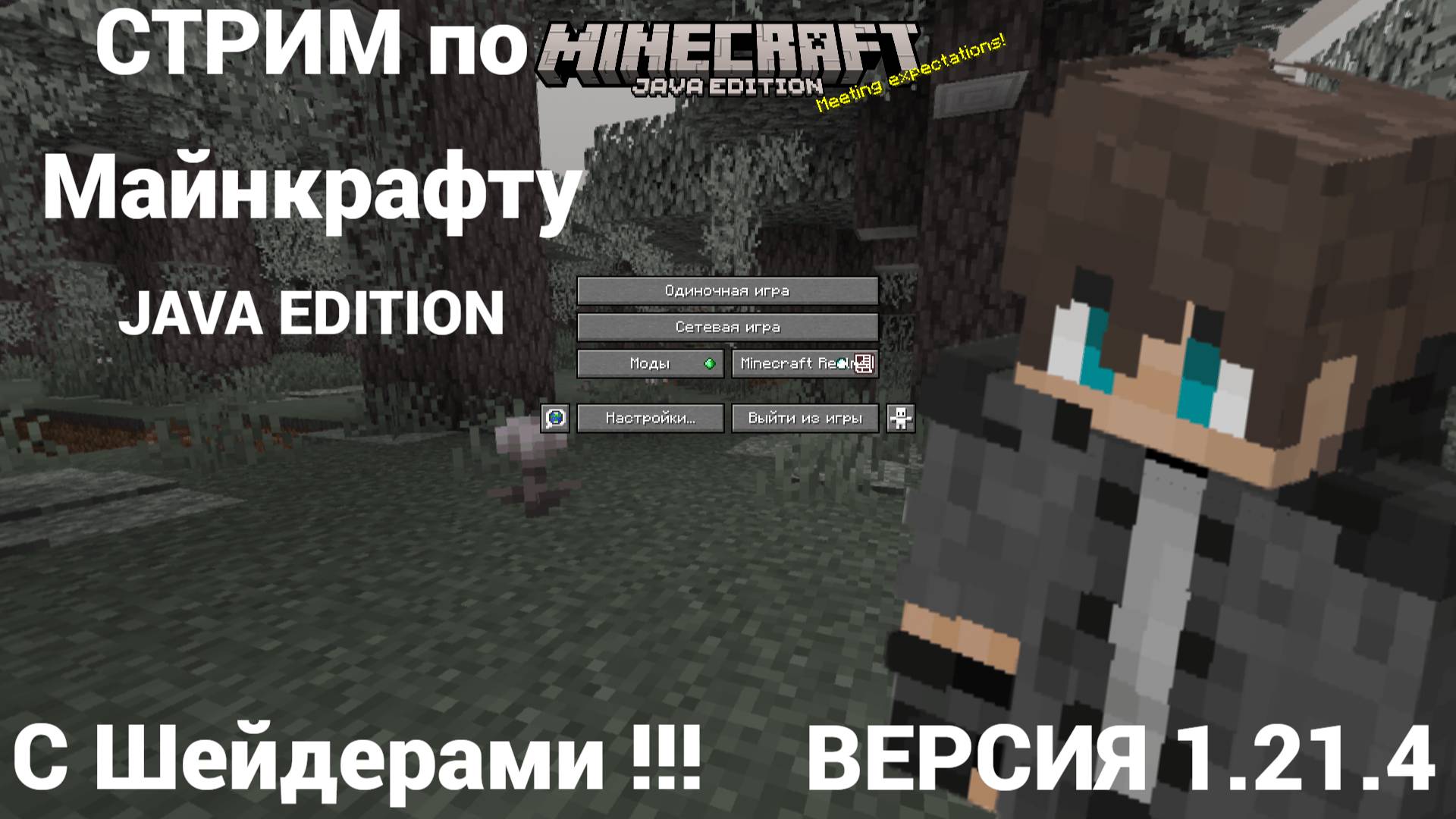 !!! СТРИМ !!! Прохождение Майнкрафта !!! | JAVA EDITION |ВЕРСИЯ 1.21.4 |Майнкрафт с Шейдерами !!! | смотреть онлайн
