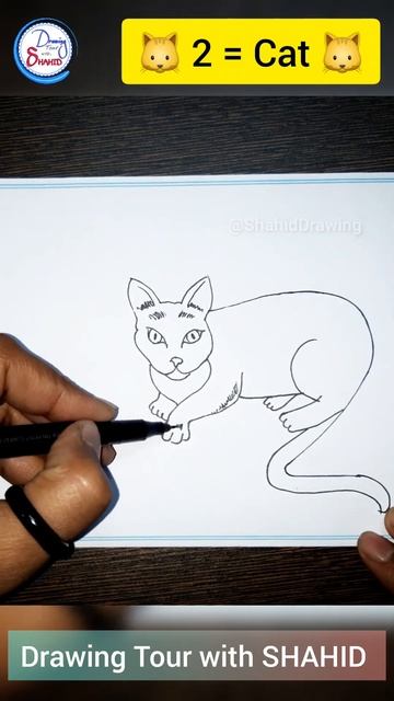 2 = Cat 🐱 #drawing #shorts смотреть онлайн