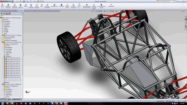 Custom fuel cell and side air scoop - Solidworks sheet metal projects смотреть онлайн