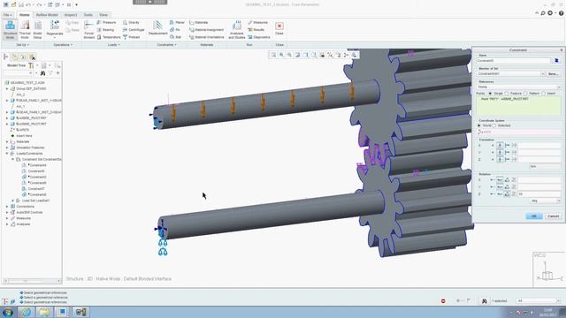 gearing transmission error using Creo 3 simulate смотреть онлайн