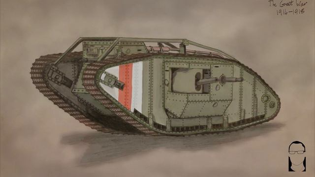 WW1 British Tank - A3 Pencil Hand Drawing - Digital Colouring смотреть онлайн
