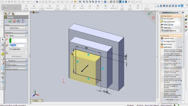 Solidworks Lesson 4 Adding Shapes and Shelling смотреть онлайн