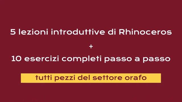 Progettare Gioielli con Rhinoceros Corso Online - Livello Principiante смотреть онлайн