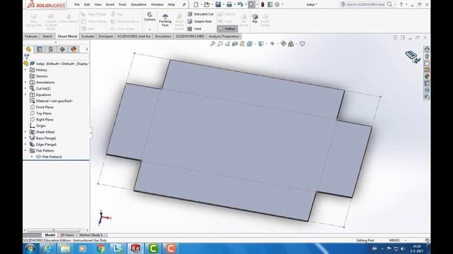 SolidWorks Les 6 Sheet metal Plaatmateriaal смотреть онлайн