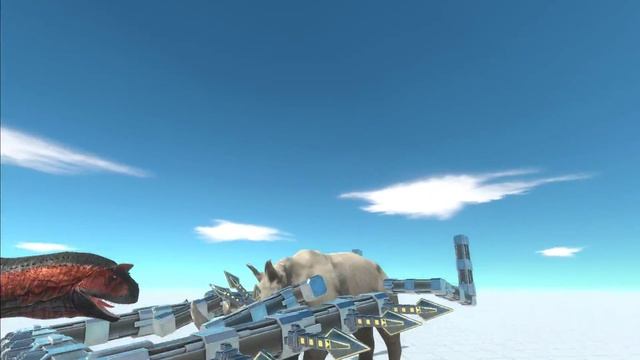 A strangely armored Rhinoceros - Animal Revolt Battle Simulator смотреть онлайн