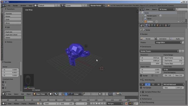 Blender how to navigate in 3D space? Hotkeys tutorial смотреть онлайн
