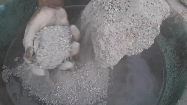 New Soft heavy cake's of white grainy sand cement texture water Crumbling 💧💦Asmr mini libi смотреть онлайн