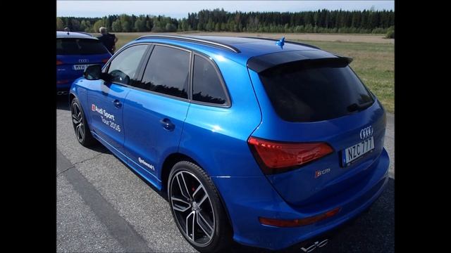 New 2016 Audi TDI SQ5 Plus (340PS) Revving, inboard acceleration, hard braking