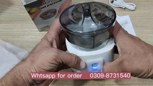 Mini Food Processor Rechargeable, Beautiful Juicer Shape, Mini Chopper For Ginger Garlic Onion Etc
