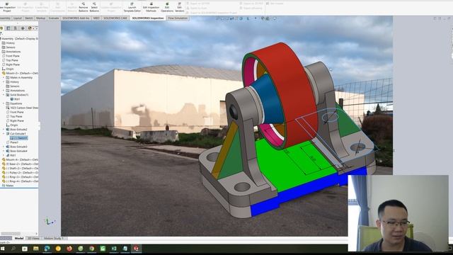 Design Rotating Pulley with SolidWorks Software смотреть онлайн