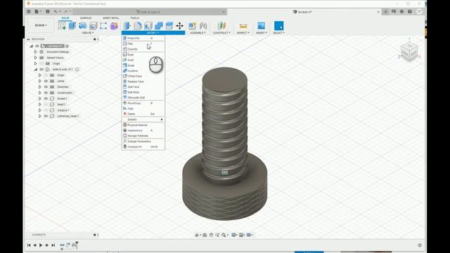 Fusion 360 parametric nuts and bolts смотреть онлайн