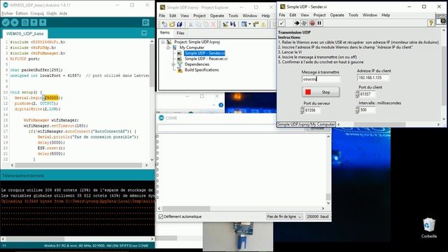 Communication UDP entre Labview et un Wemos D1 mini смотреть онлайн