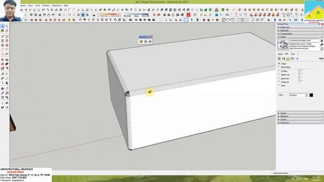 Học SketchUp Advanced_Bài 1: Plugin Round Corner смотреть онлайн