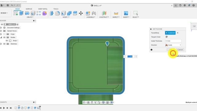 FUSION 360 HOW and WHEN to use the SHELL tool...... Simple step by step. Free models. смотреть онлайн