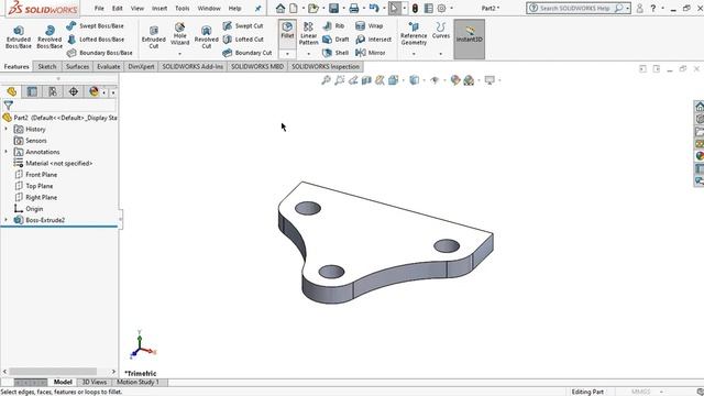 Solidworks Tutorial: Exercise #10 (Mounting Bracket) смотреть онлайн