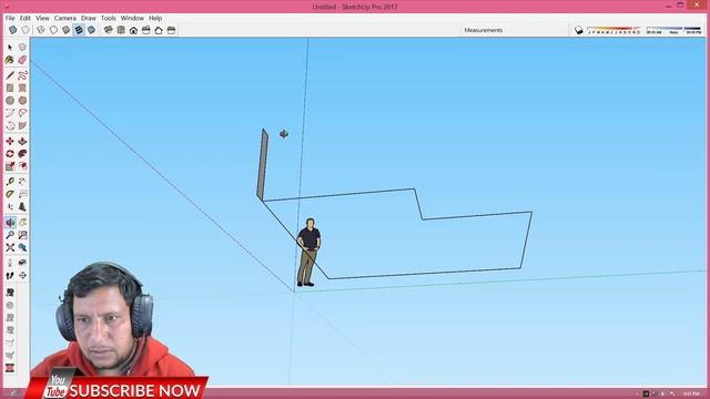 How to Draw Wall with Follow Me Tool in SketchUp Basic Tips in Hindi смотреть онлайн