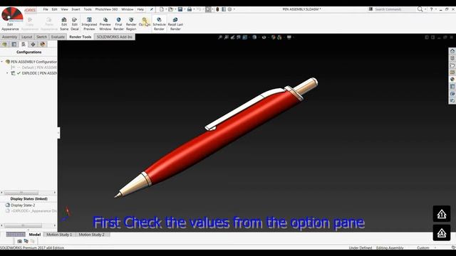 Click Pen Rendering & Explode Animation in Solidworks смотреть онлайн