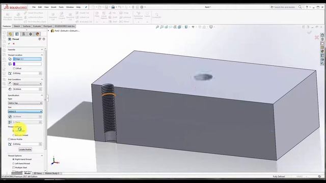 What's New in SOLIDWORKS 2017 Tutorial : Thread | SOLIDWORKS 2018 смотреть онлайн
